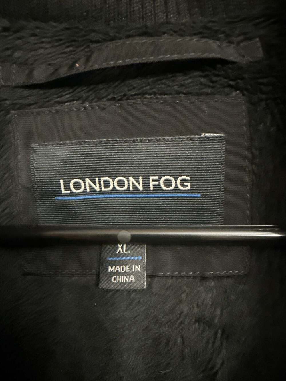 London Fog Women's Black Hooded Fleece-Lined Parka Jacket, Size XL - Picture 3 of 3